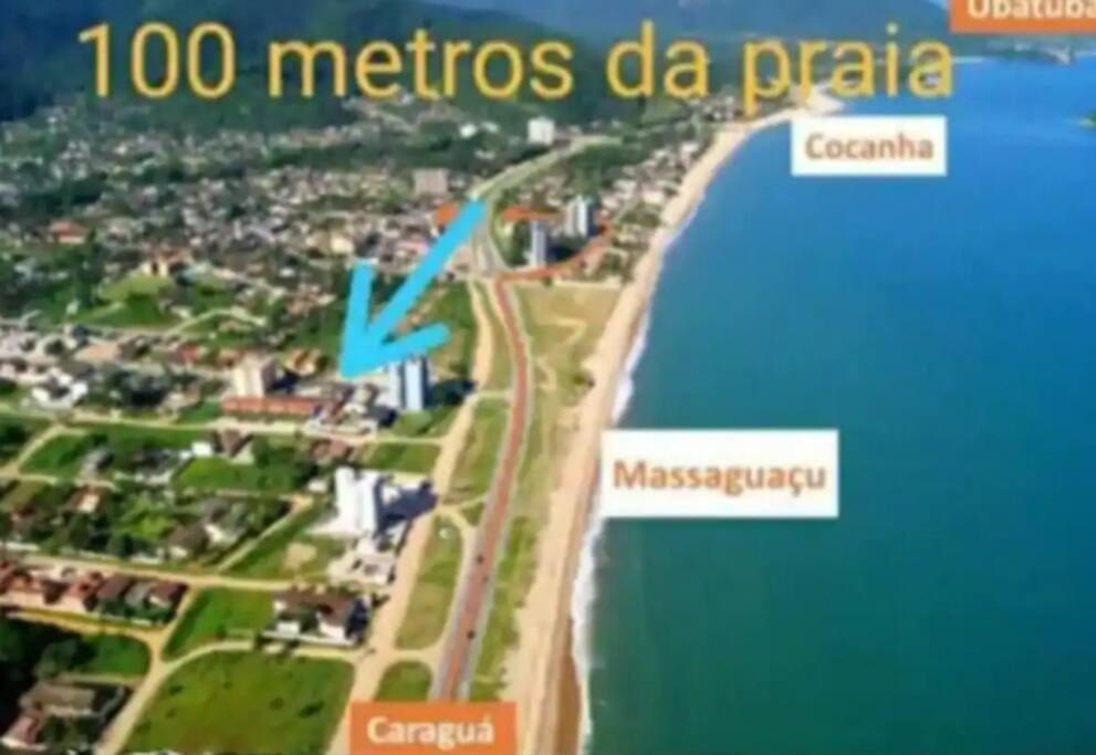 100Mts Da Praia Com Churrasqueira, Piscina E Wi-Fi Карагуататуба Екстериор снимка